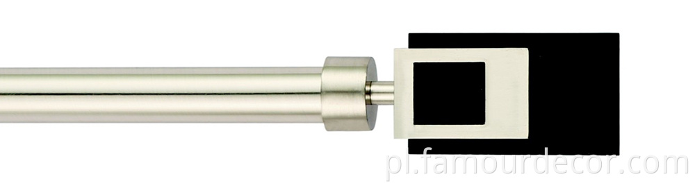 Metal finial with Acrylic curtain pole